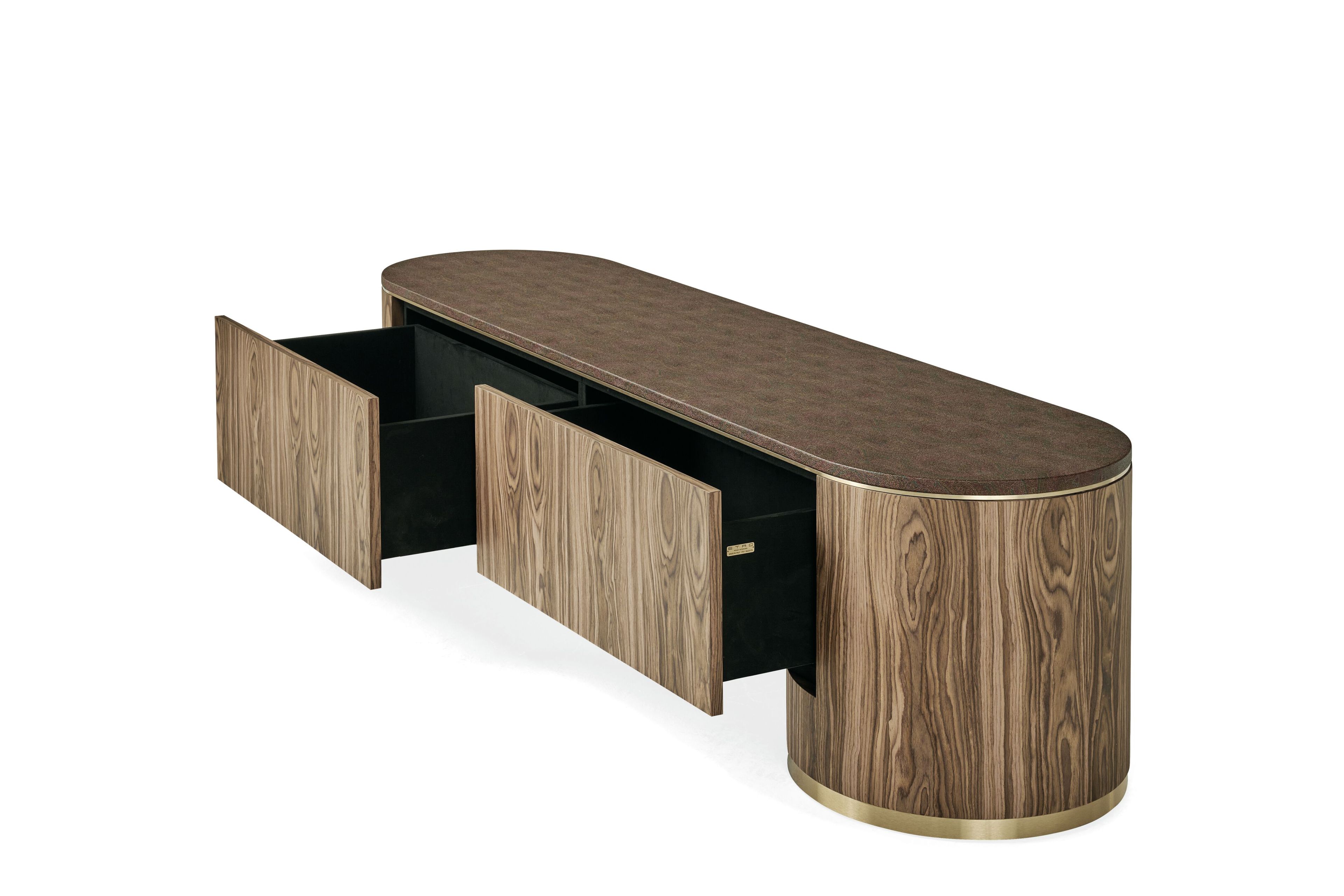 Деревянный шкаф для телевизора с ящиками ETRO Home Interiors Rotunda ARCH-00093425 - Вид №1