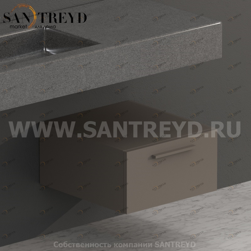 S04524CF2 Тумба с 1 ящиком 45 см коричневая Globo ARREDO WOOD Италия Ceramica Globo