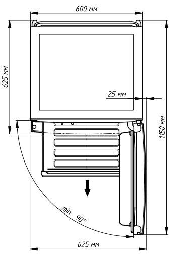 9246456 Холодильник с морозильником   Бирюса G6127 бежевый STDN-0002618 - Вид №2