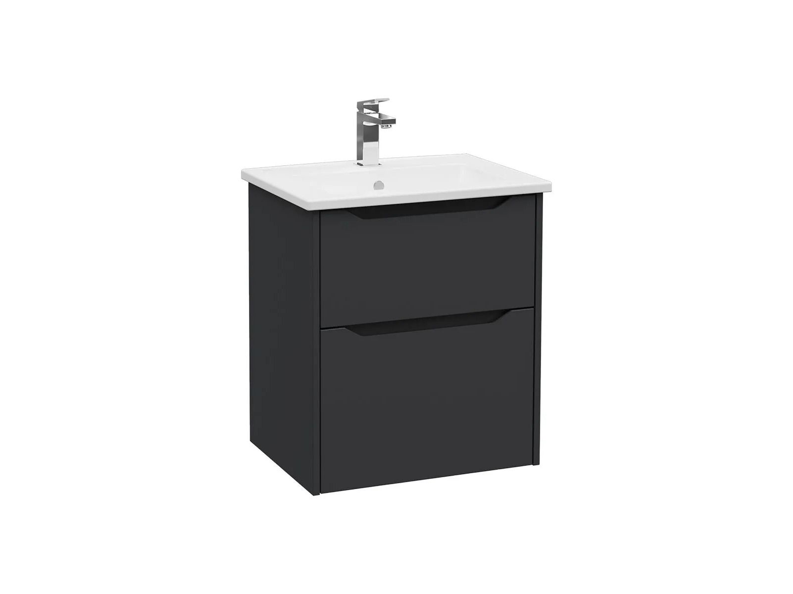 Подвесной шкаф для умывальника с ящиками со встроенной раковиной VitrA Bathrooms Integra Square ARCH-00096421