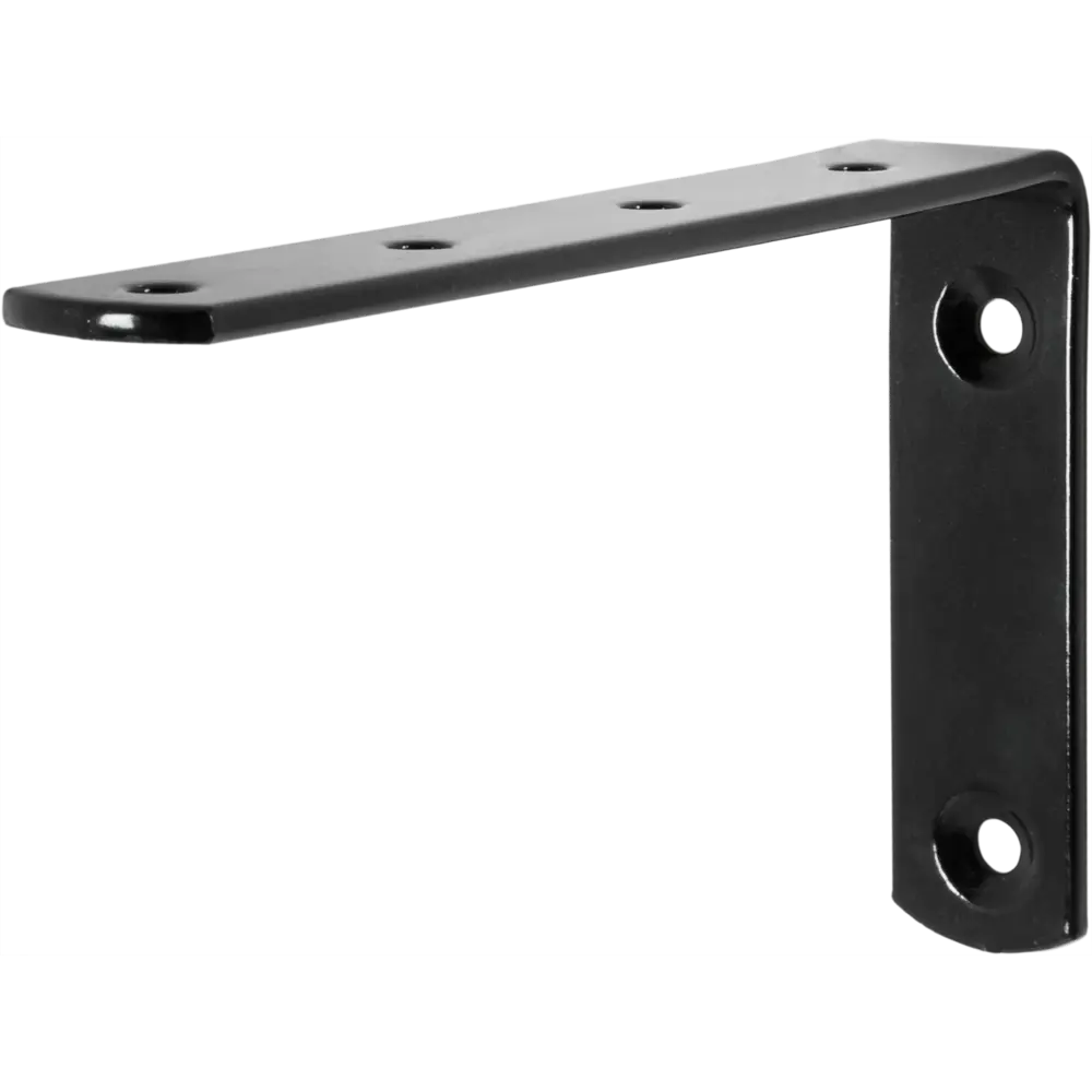 Кронштейн Larvij Angle 7.5x12.5 см сталь нагрузка до 1 кг цвет чёрный Англ STLM-2158911
