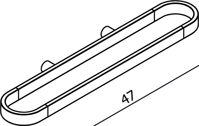 25004D Полотенцедержатель подвесной цвет хром LANGBERGER LUGANO - Вид №2