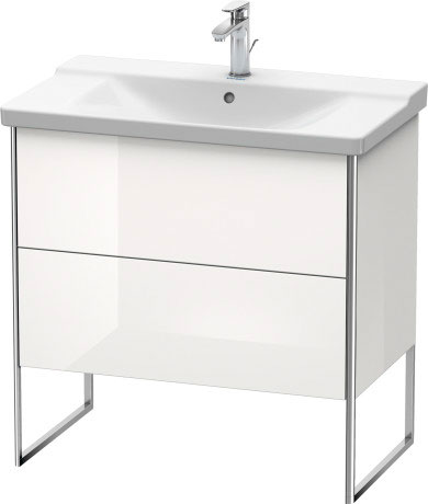 XS446102222 XSquare Тумбочка напольная Белый глянцевый декор Duravit - Вид №2