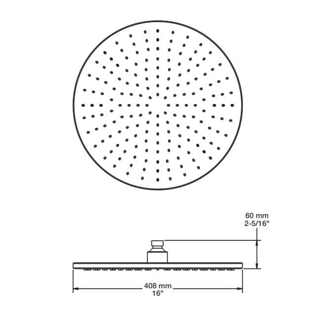 Круглая потолочная душевая головка BARIL TET-1616-01 ARCH-00043869 - Вид №2