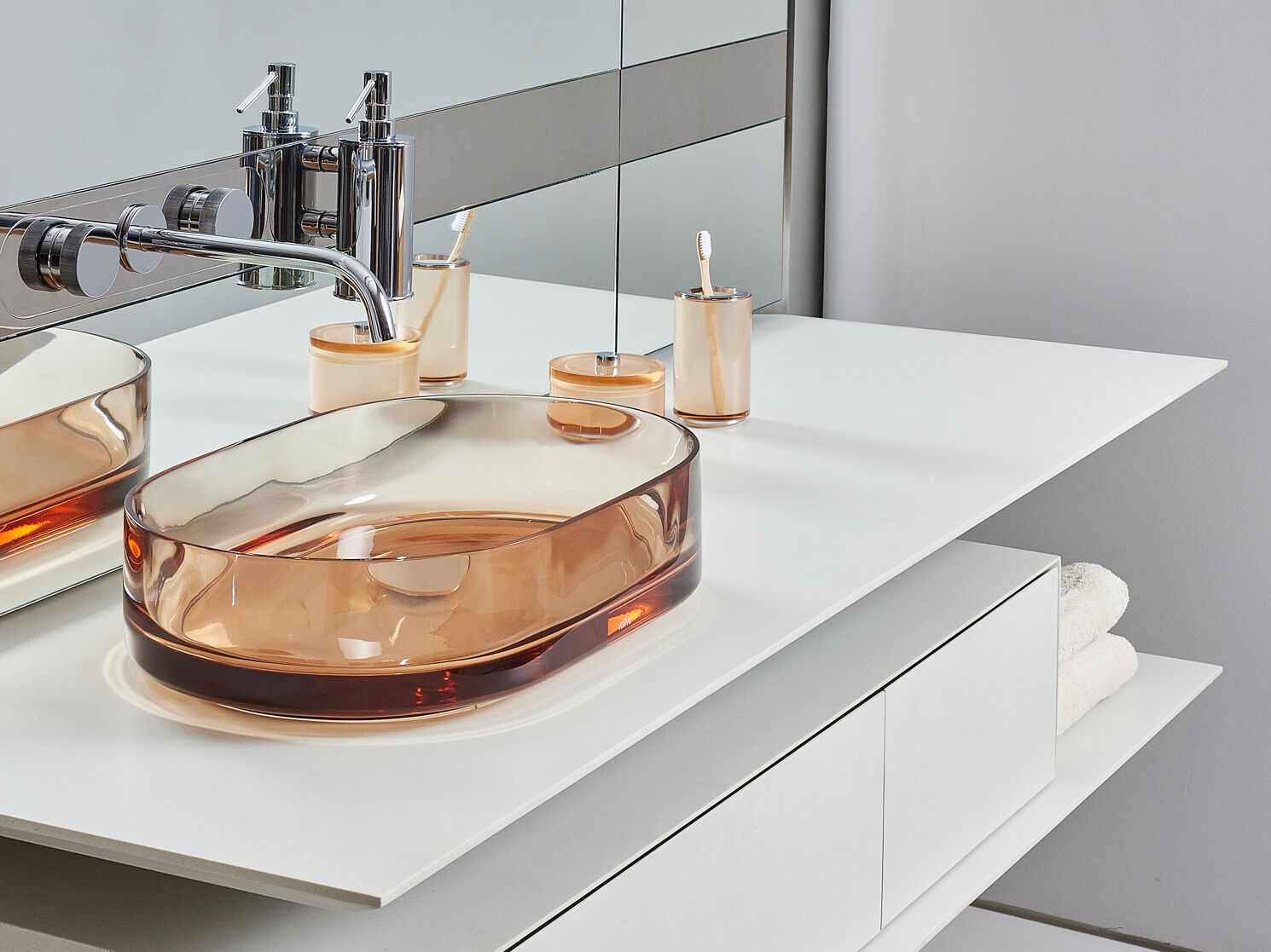 Овальный умывальник из смолы Vallvé SLIM BORDER ARCH-00081857 - Вид №1