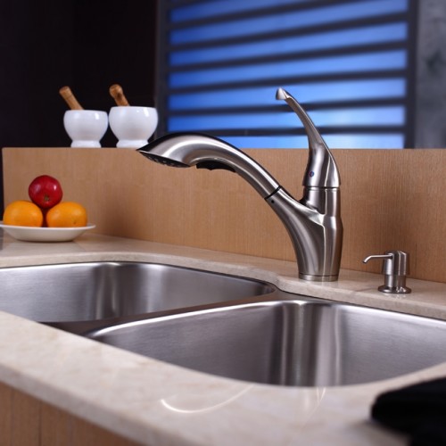 KBU24-KPF2210ORB-KSD30ORB Накладная раковина на столешницу  прямоугольная Krausru  - Вид №3