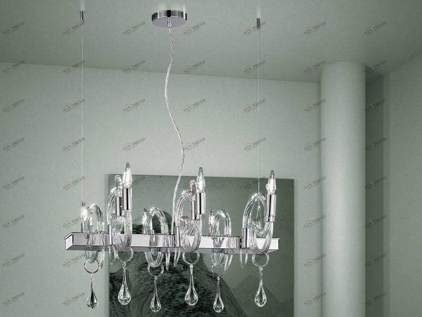 Sylcom Подвесной светильник из стекла с кристаллами Street 2000