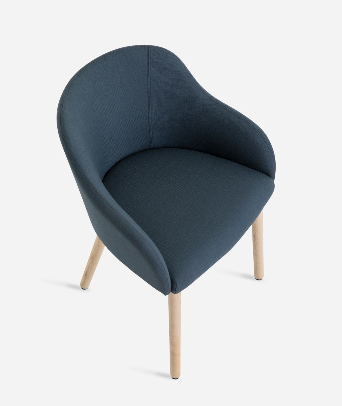 Мягкий стул с деревянными подлокотниками и ножками Vergés Cistell Curve ARCH-00115231 - Вид №1