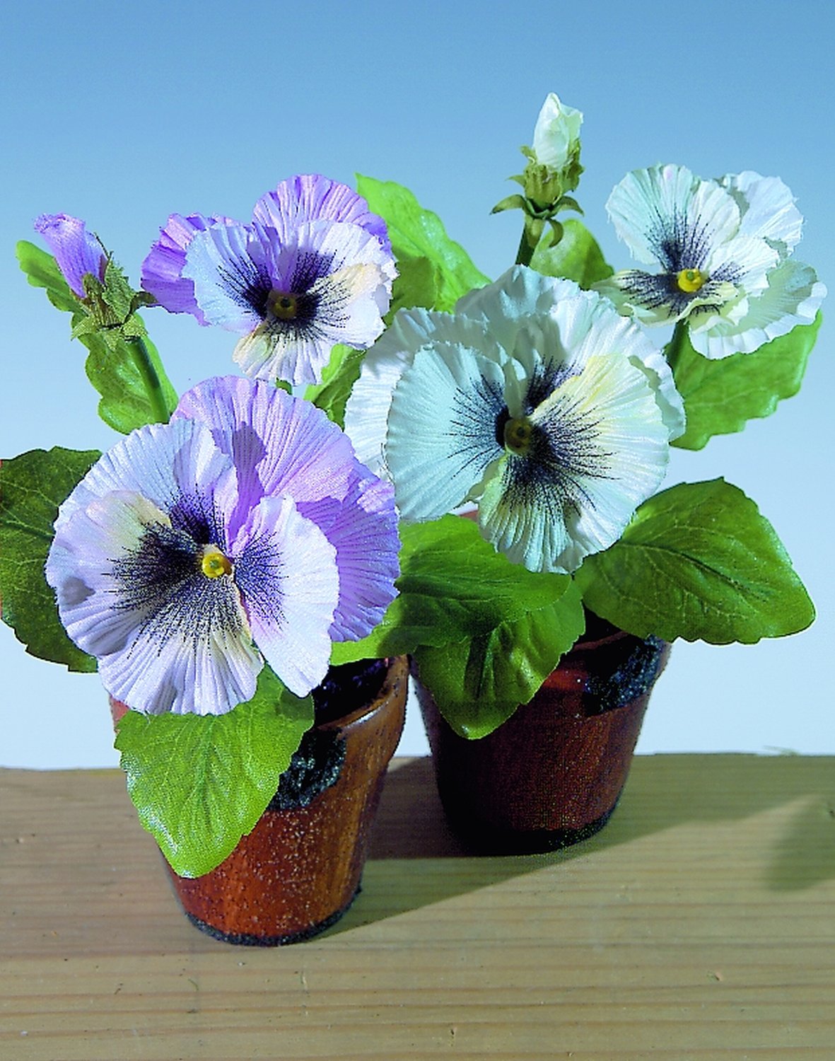 2898 597 a2 Анютины глазки искусственные, горшечные, 17 см, антично-розовые H-andreas 