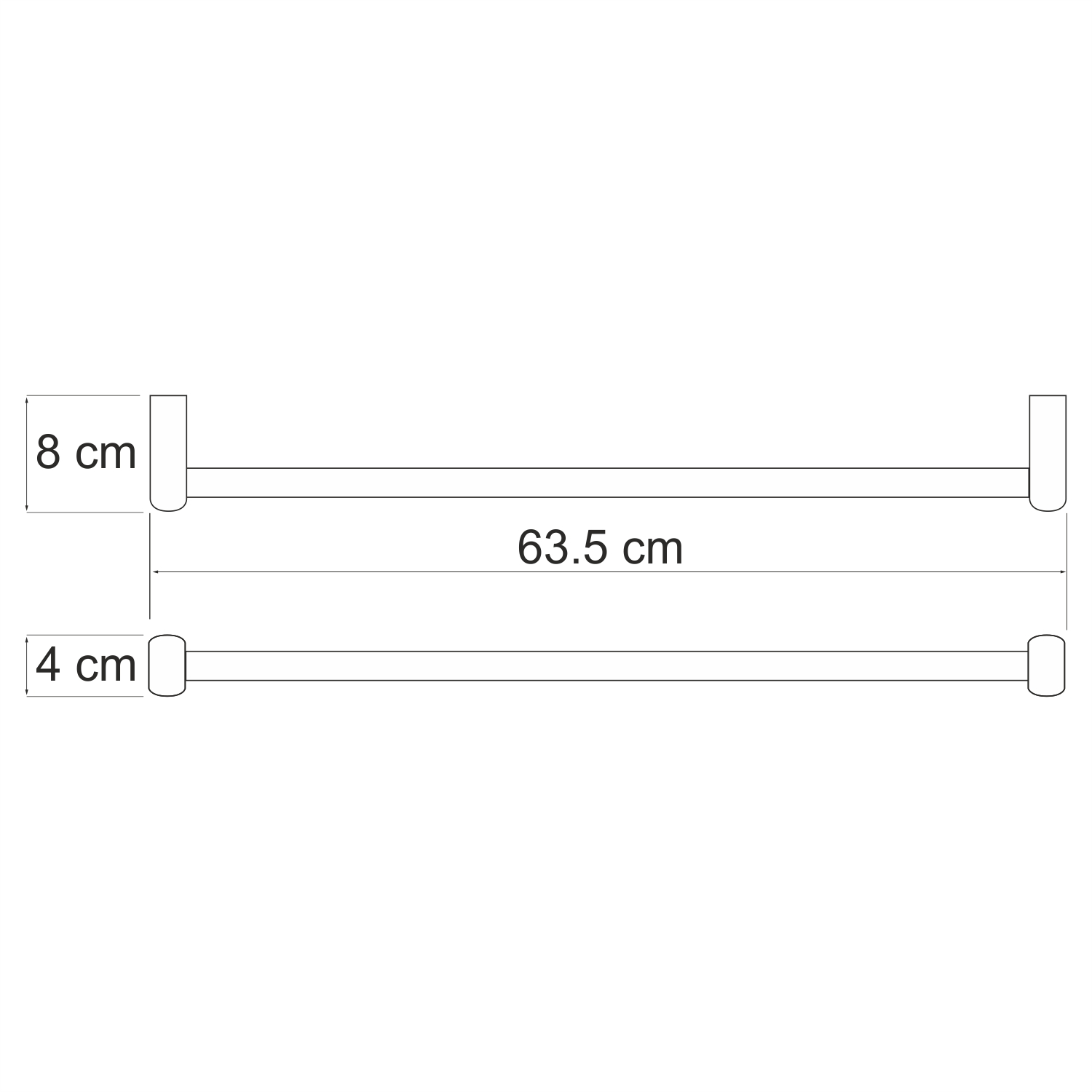 K-6830 Berkel Держатель полотенец одинарный WasserKRAFT Berkel K-6800  - Вид №2