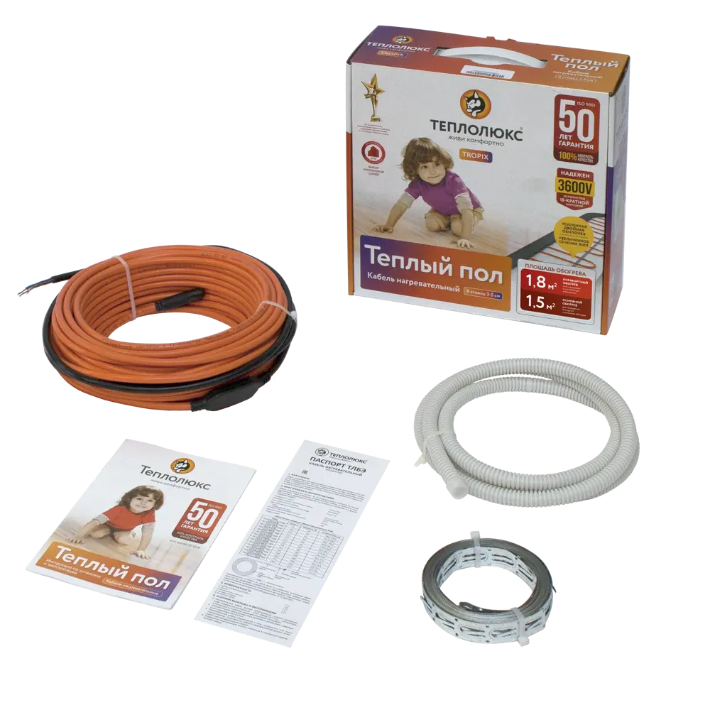 Нагревательный кабель для тёплого пола Теплолюкс 18 м, 270 Вт STLM-2069927 - Вид №2