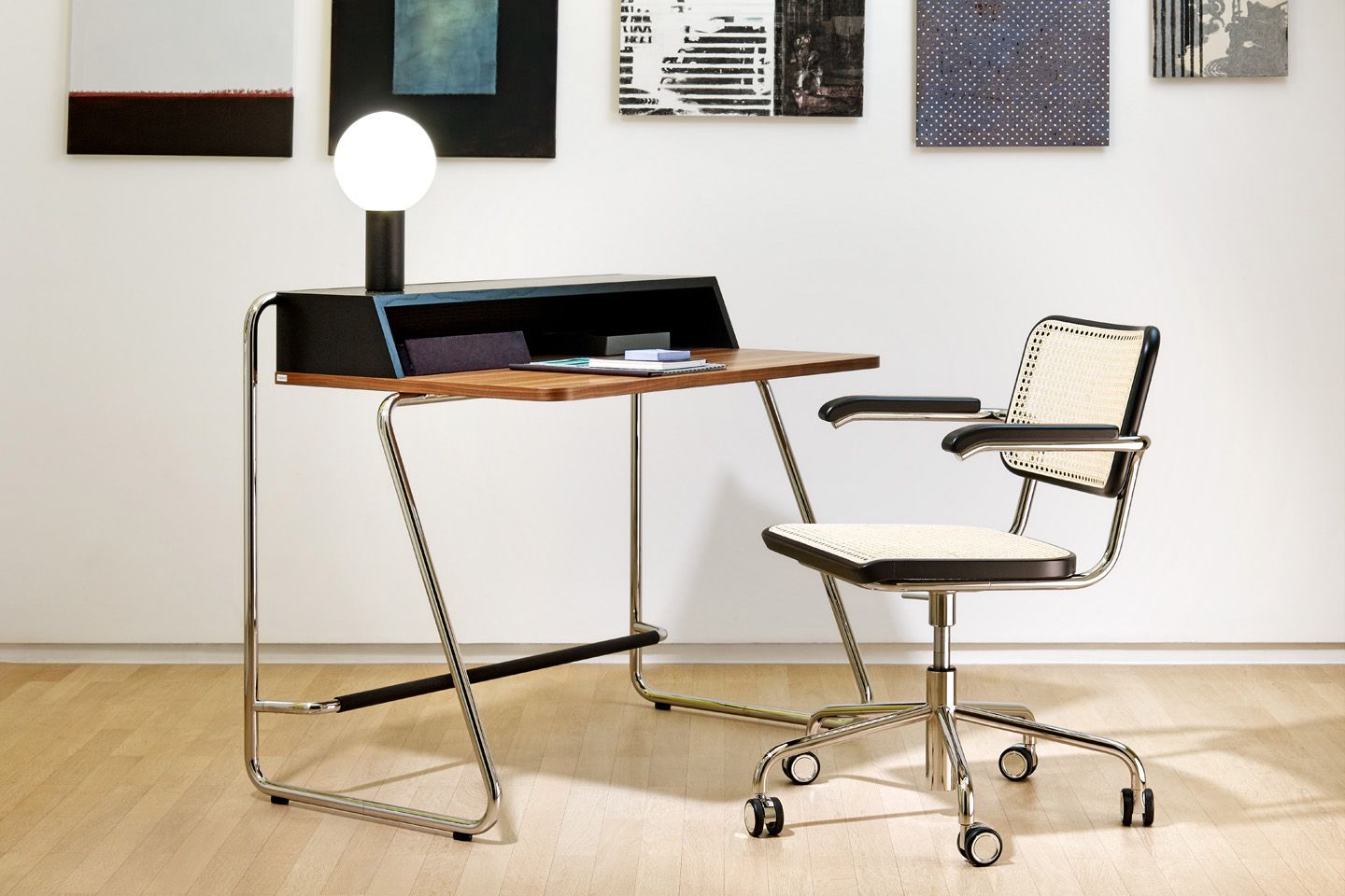 Кожаный мягкий стул с подлокотниками THONET S 32 / S 64 ARCH-00031184 - Вид №3