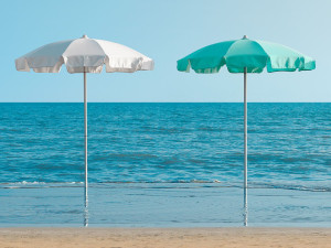 Зонтик из анодированного алюминия и акриловой ткани