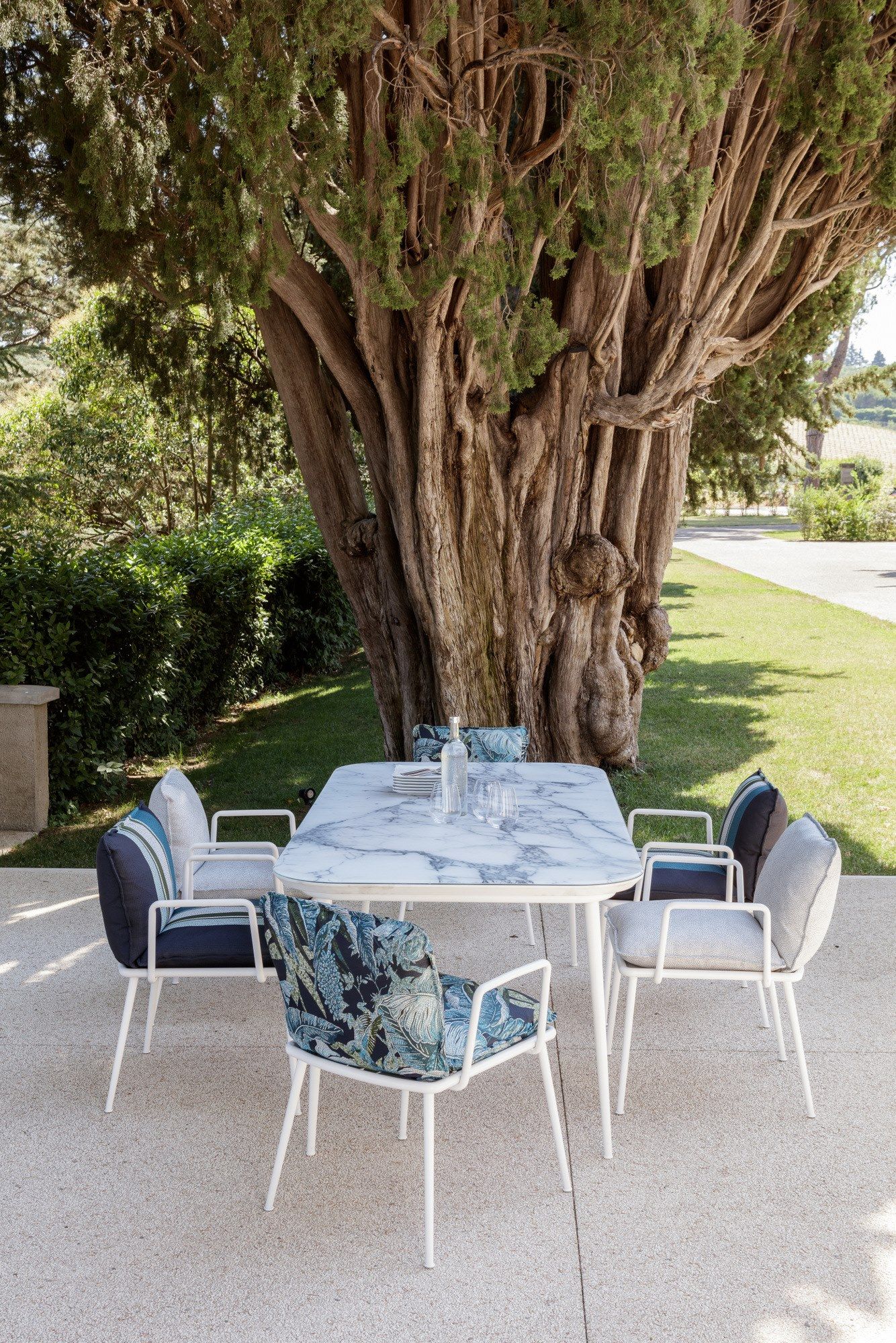 Алюминиевый садовый стол с Витритовым верхом Sicis Filicudi ARCH-00112922 - Вид №4