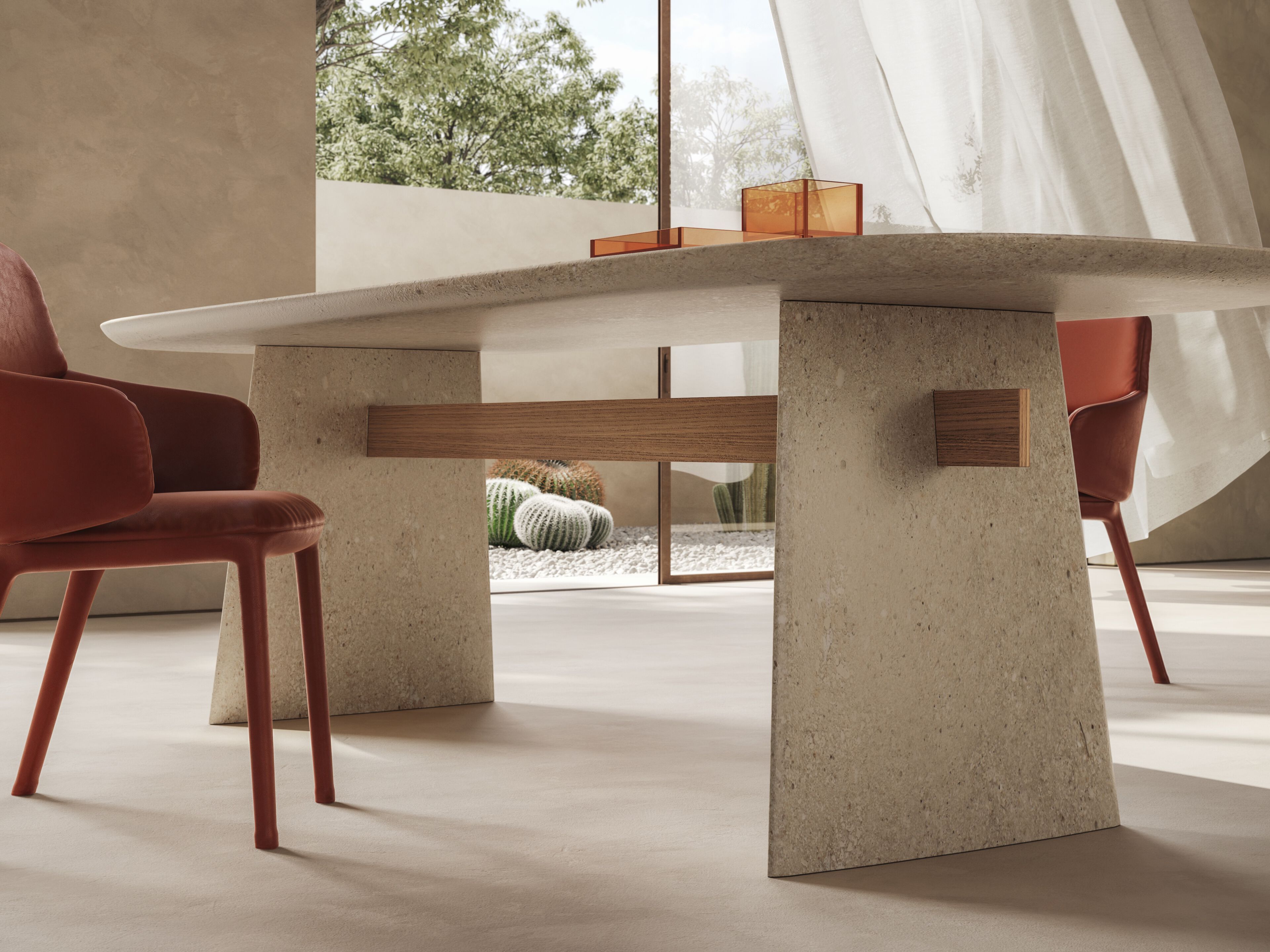 Leccese каменный обеденный стол Natuzzi Italia Adam ARCH-00127166 - Вид №7