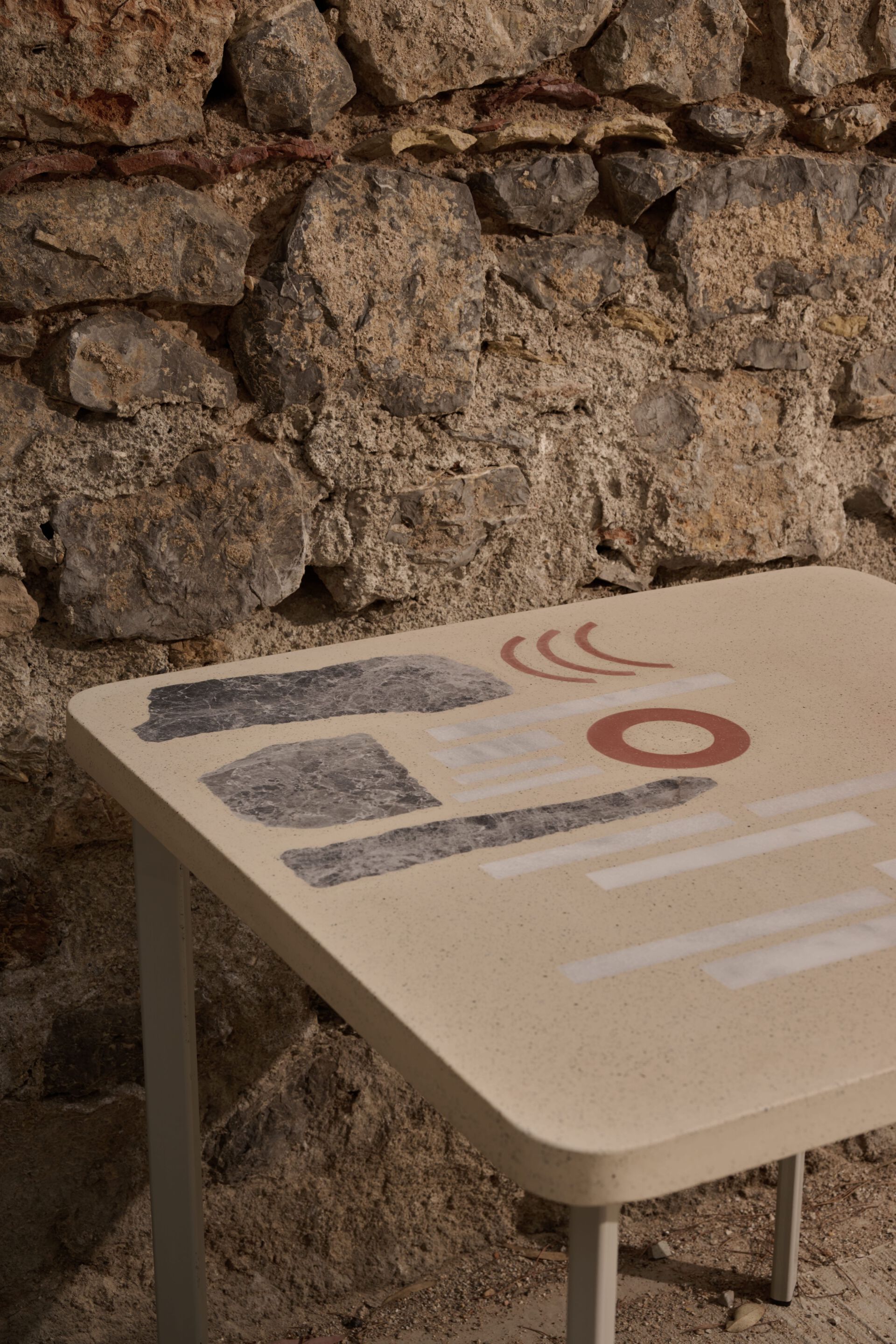 Бетонный квадратный стол URBI et ORBI Medius Terra ARCH-00113724 - Вид №5