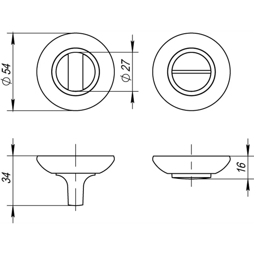 Фиксатор под ручки RM SC-16, цвет матовый хром FUARO STLM-2164621 - Вид №3