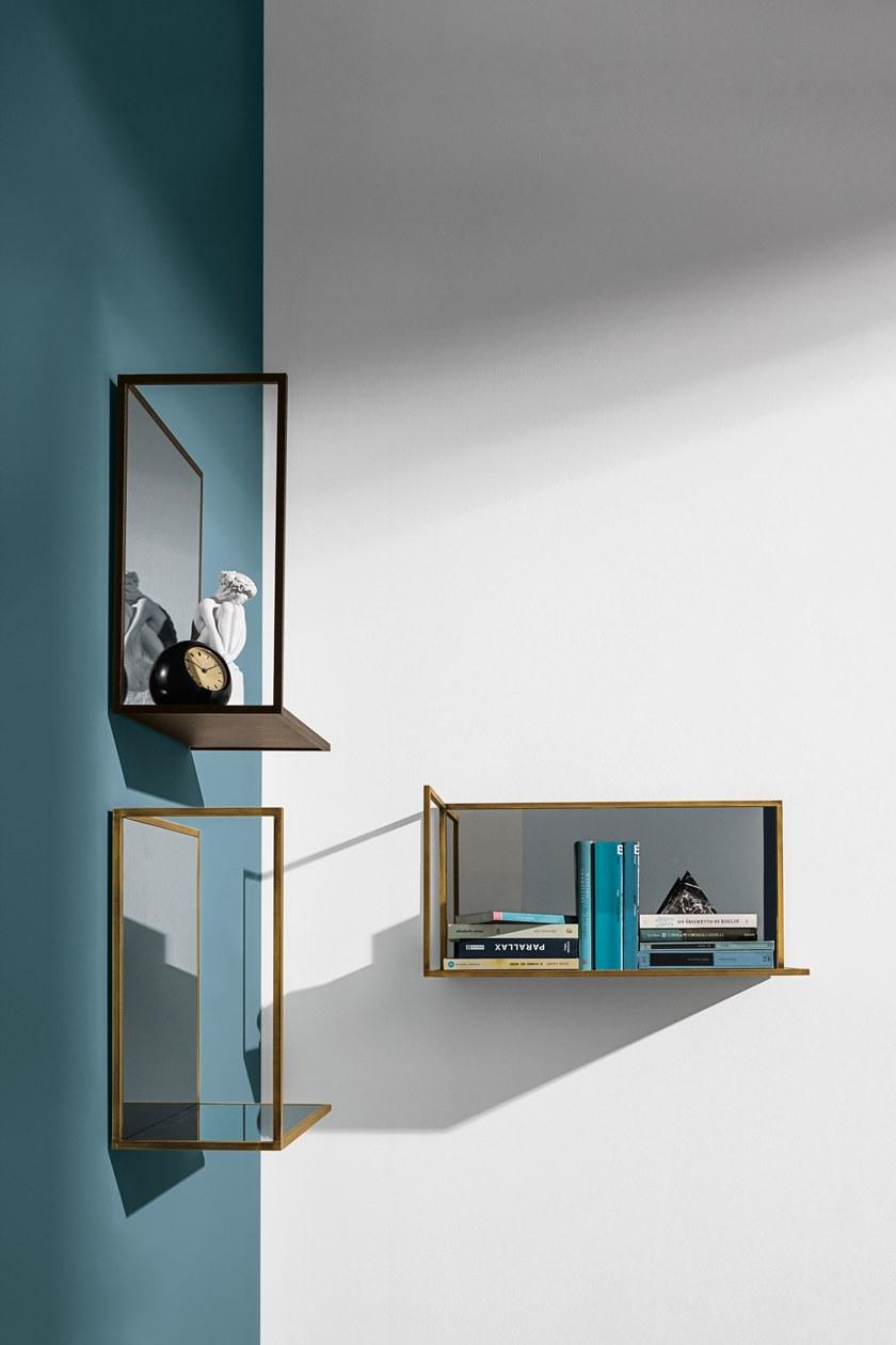 Sovet italia Прямоугольное настенное зеркало с полкой Helia sun-id-1482096 - Вид №4