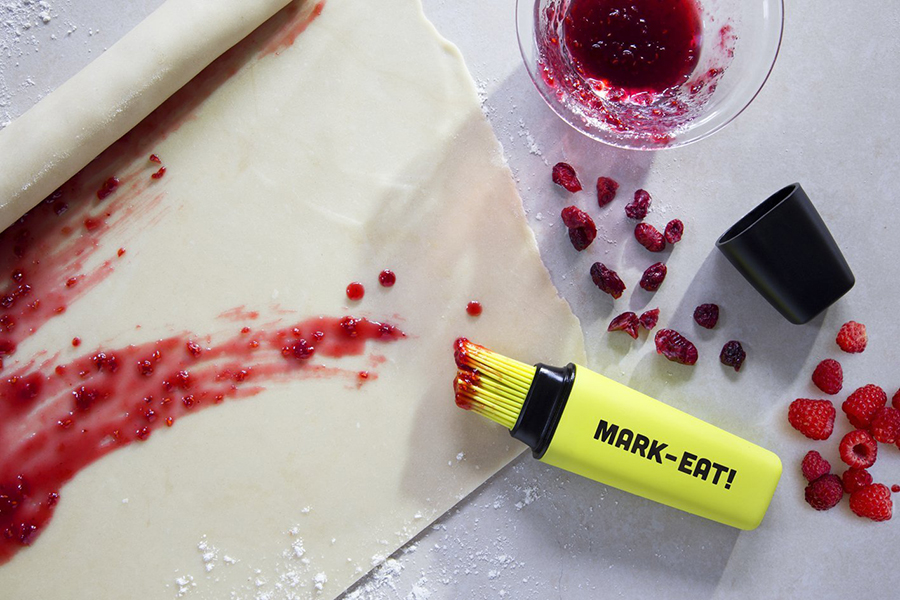 OT858 Кисточка для выпечки mark-eat голубая силиконовая OTOTO  - Вид №1