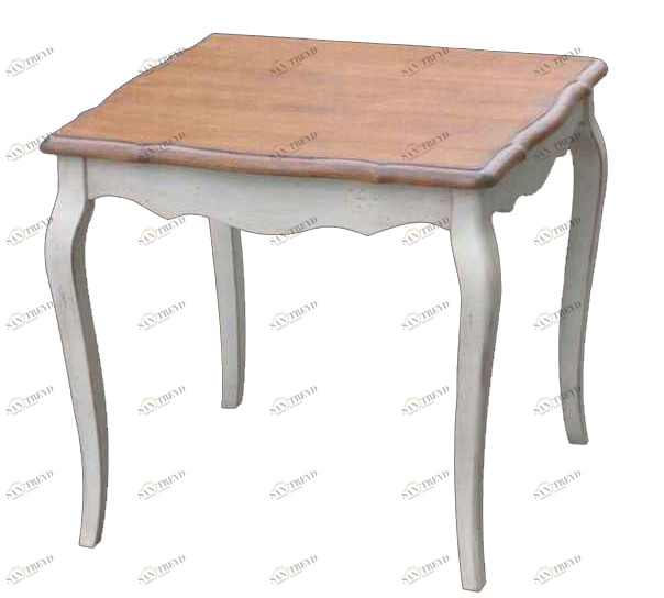 Обеденный стол белый квадратный 90 см Mobilier de Maison ДОМАШНЯЯ ОБСТАНОВКА MOBILIER DE MAISON 017241 Бежевый;белый Santreyd 