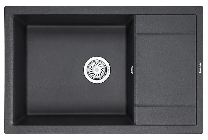 7805, ЧЁРНЫЙ, кухонная мойка, кварц GRANULA 7805-ST187 - Вид №1