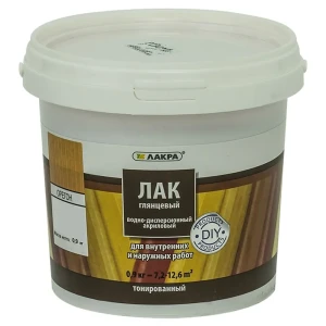 Лак тонированный водный цвета орегон 0.9 кг