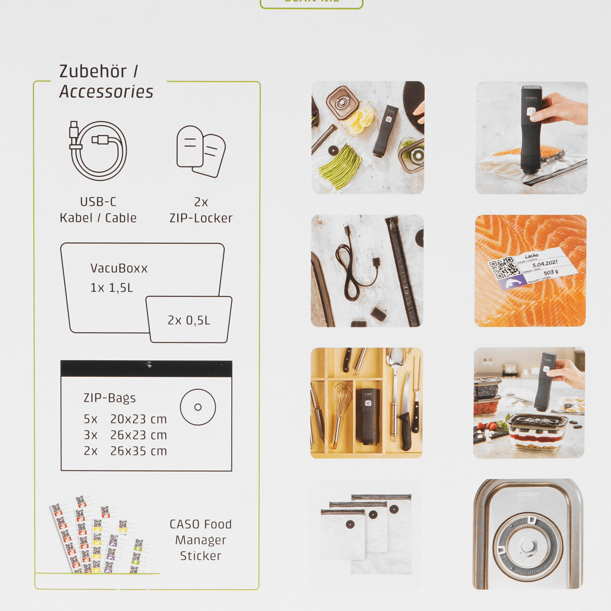 5359823 Ручной вакуумный упаковщик CASO Vacu OneTouch Eco-Set STDN-0016624 - Вид №9