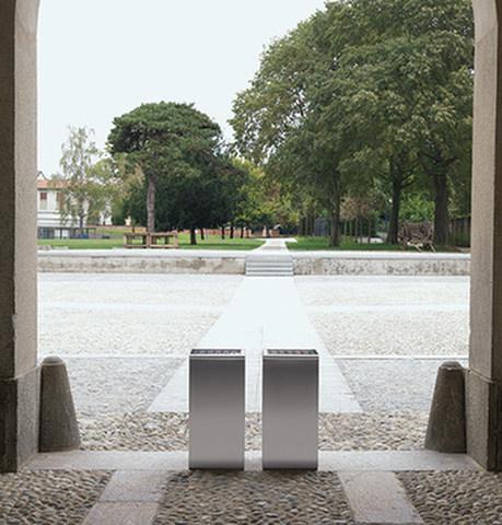 Caimi Brevetti Пепельница для общественных мест из нержавеющей стали Prisma sun-id-1360845 - Вид №1