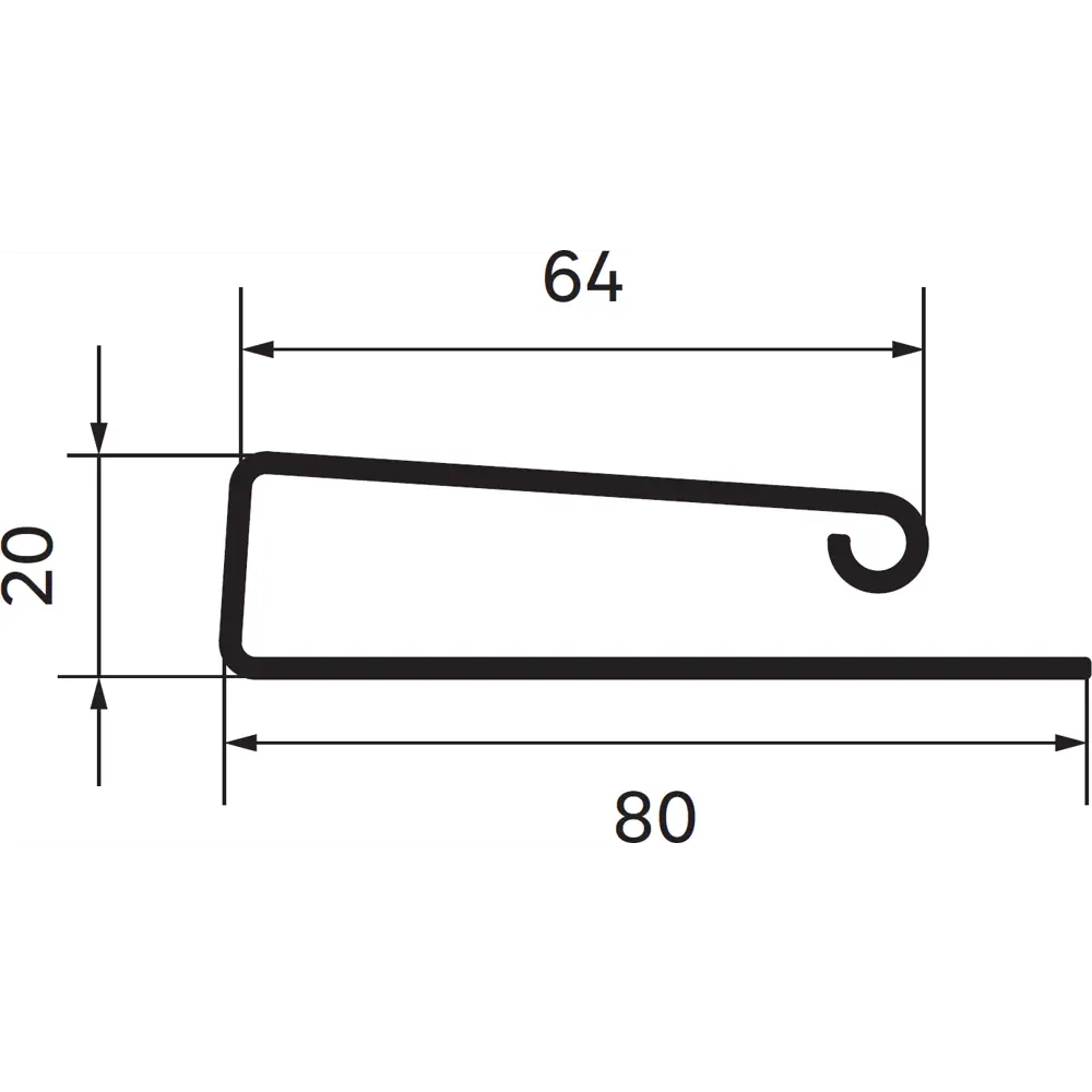 83577615 J-профиль широкий Artens 3000 мм цвет белый STLM-0041983  - Вид №1