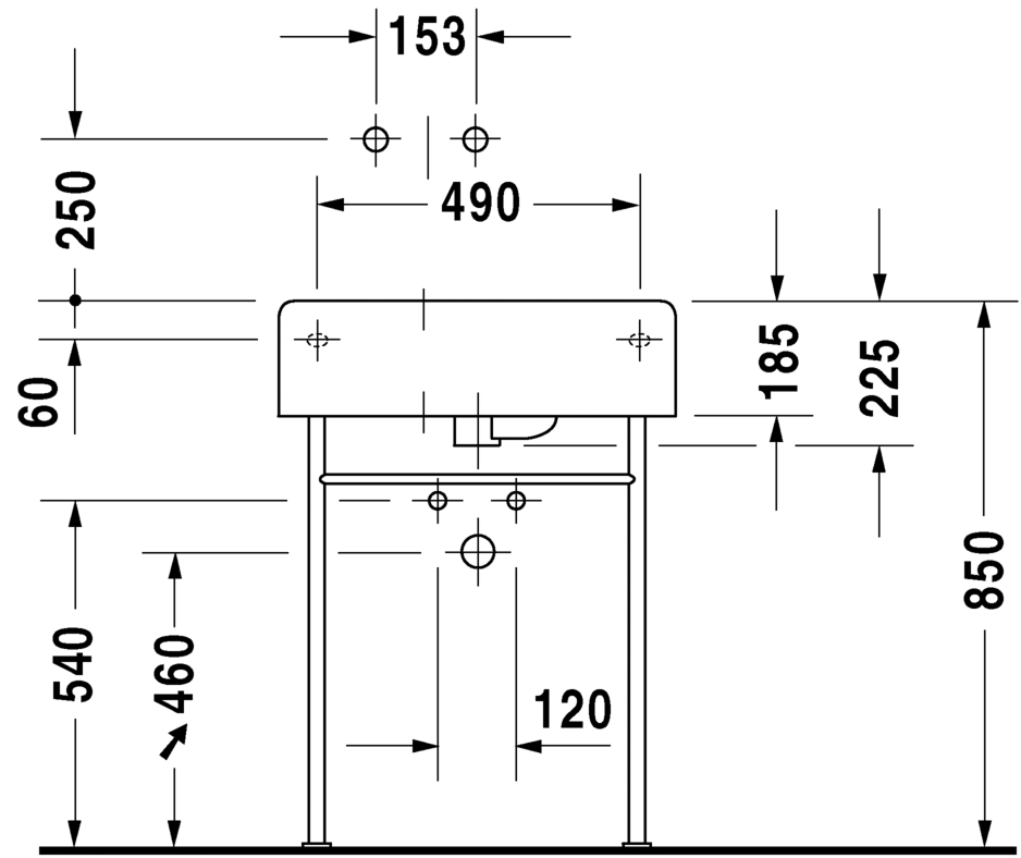 0684600011 Подвесная раковина настенная овальная Duravit Scola - Вид №3