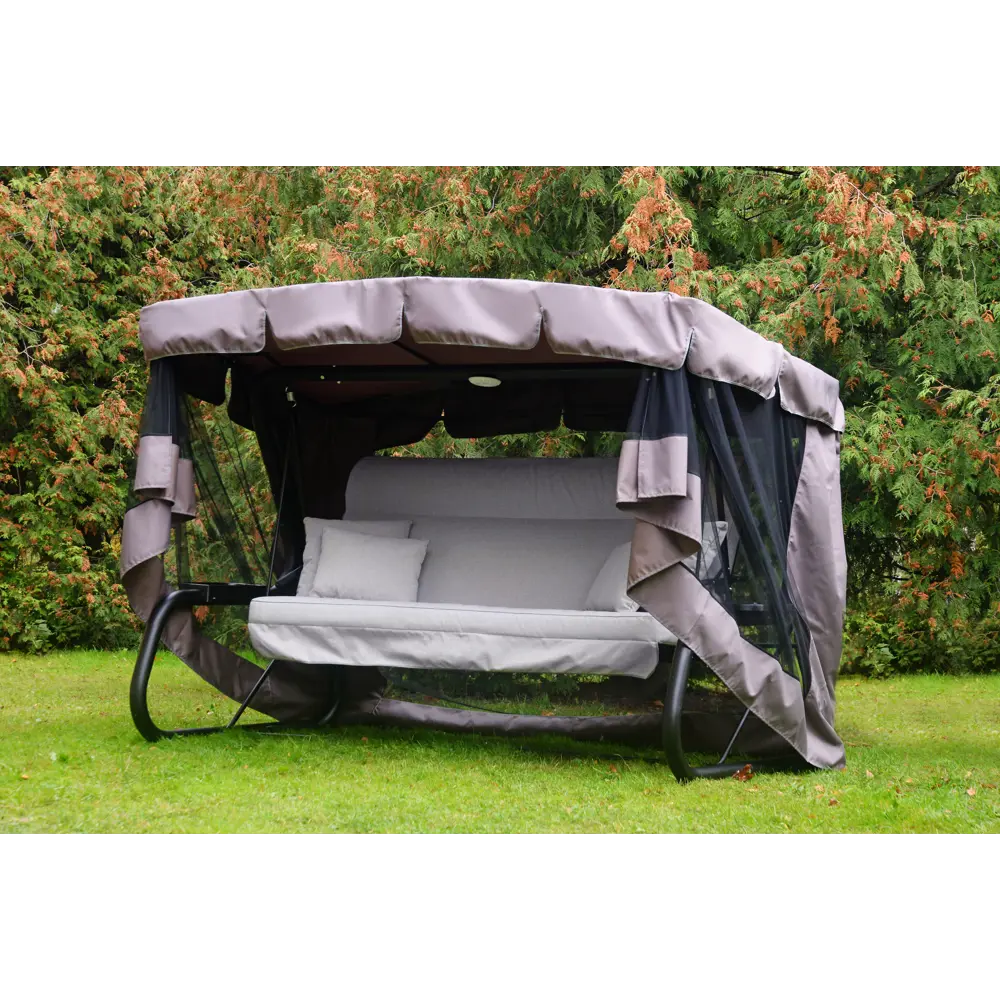 Качели садовые BEGINIA Moneron 4-х местные до 480 кг металл серый STLM-2173910 - Вид №2