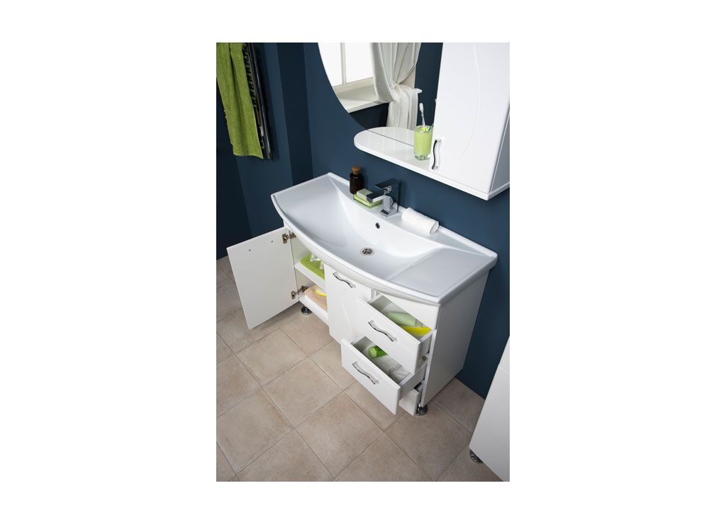 Мебель для ванной Aquanet Моника 105 белый 00187564 - Вид №6