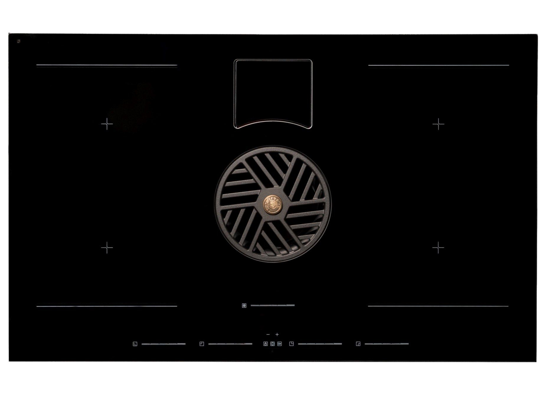 Индукционная плита из стеклокерамики со встроенной вытяжкой класса A+ Bertazzoni P804ICH2M37NT ARCH-00052229