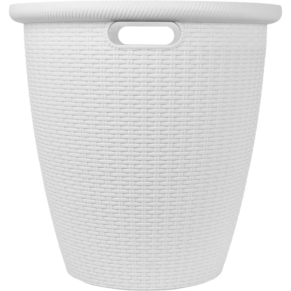 Кашпо для цветов Ingreen Rattan ø47 h47 см v50 л пластик белоснежный жасмин STLM-2069853 - Вид №1