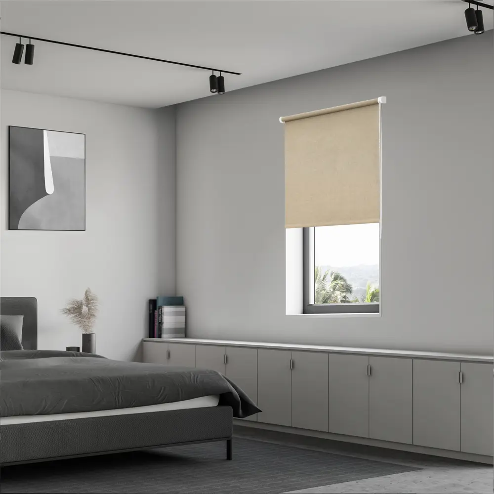 Штора рулонная блэкаут KREAFORTA Karelia 50x160 см бежевая STLM-2146990 - Вид №7