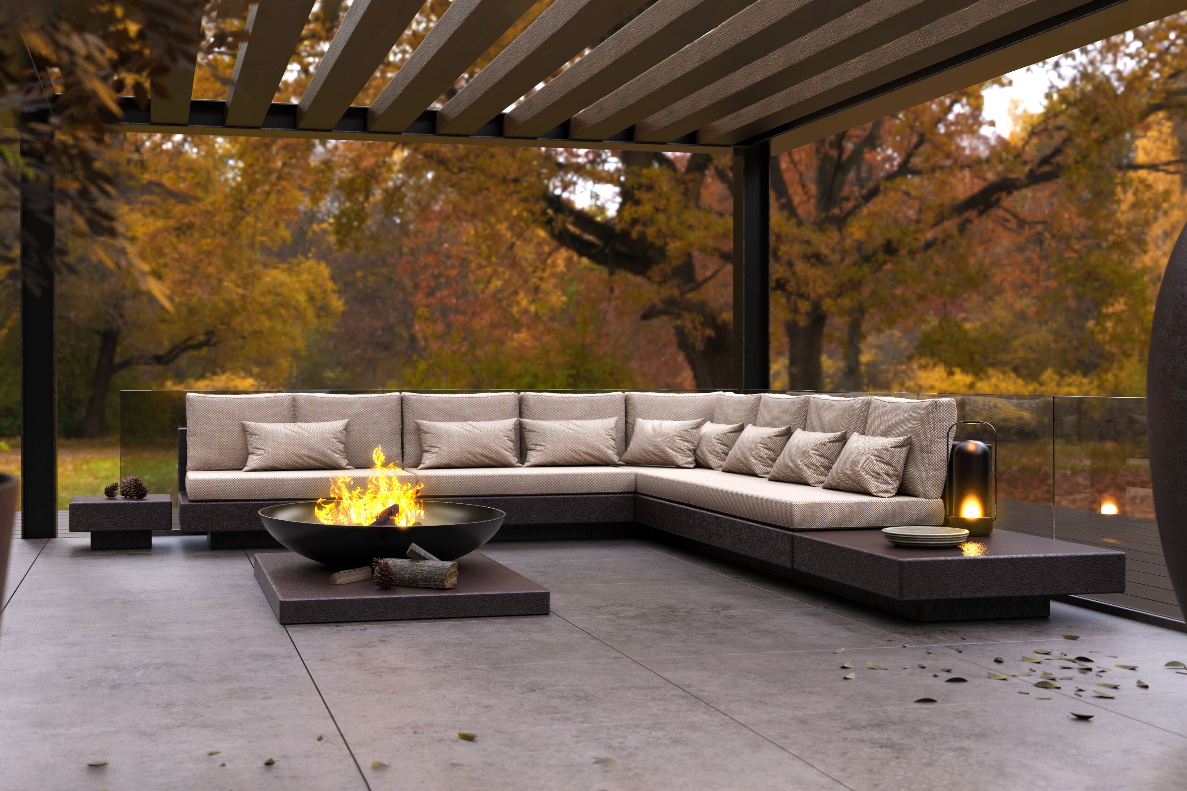 Садовый диван из стекловолокна и Sunbrella® GANSK ARCH-00105672 - Вид №8