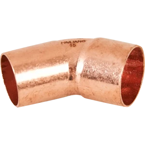 Угол однораструбный Hailiang ø15/45° мм медь