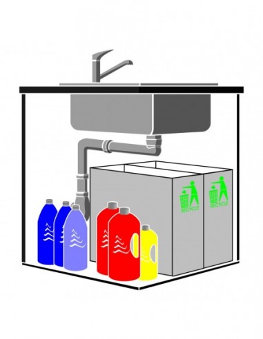 780500 001 00  Соединительная трубка для мойки с 2 чашами, двухкомпонентная, Д. 40 мм, NF, двухкомпонентная Valentin Белый  - Вид №2