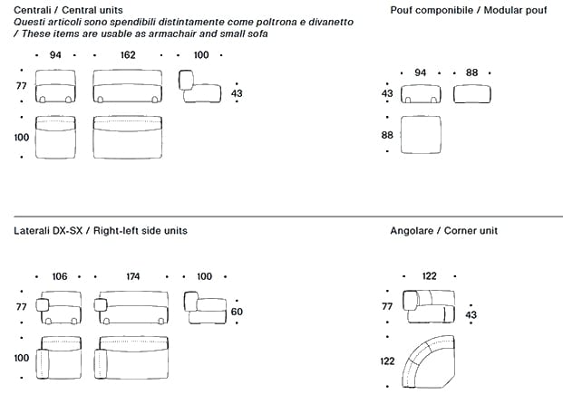 Секционный диван из ткани Saba Italia SIMPOSIO ARCH-00135254 - Вид №21