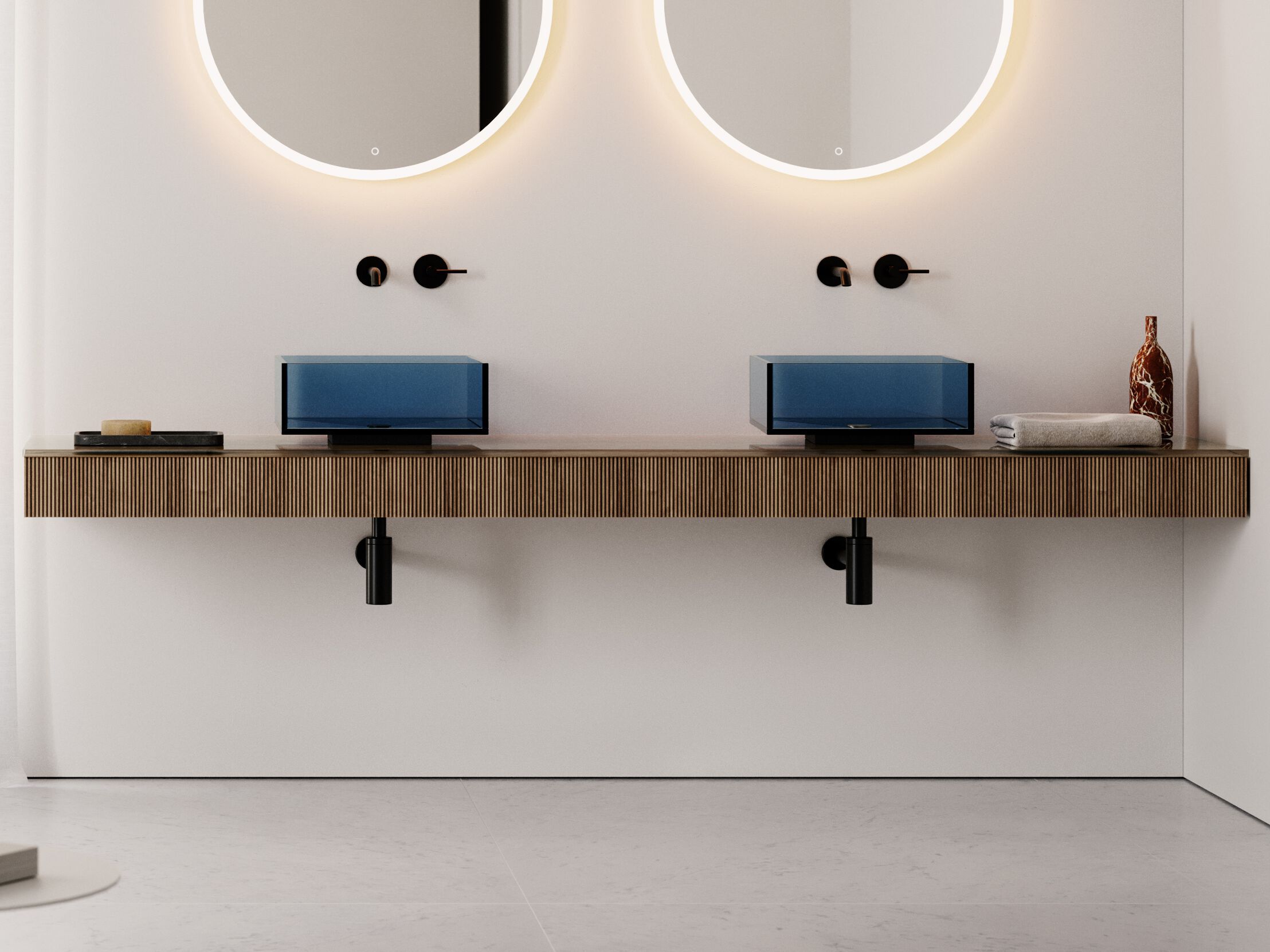 Двойной подвесной умывальник ARTELINEA плиссе ARCH-00006527