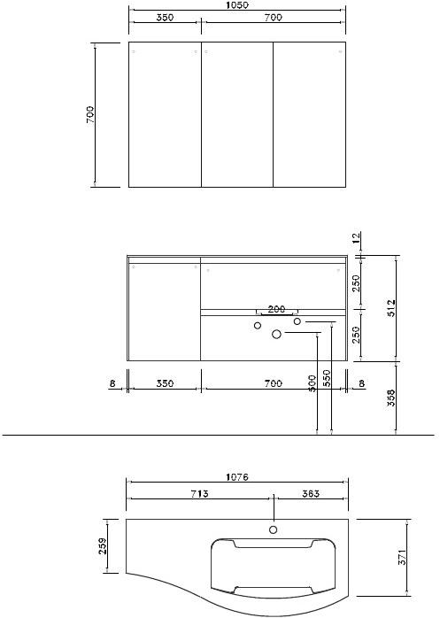 NOVELLO Тумба под умывальник подвесная с ящиками и зеркалом Calix xl sun-id-1365454 - Вид №1