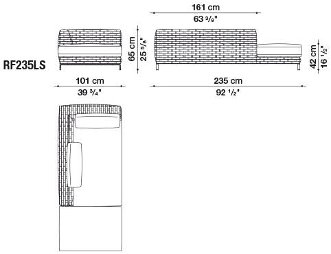 B&B Italia Outdoor Диван с шезлонгом Ray outdoor sun-id-1380308 - Вид №9