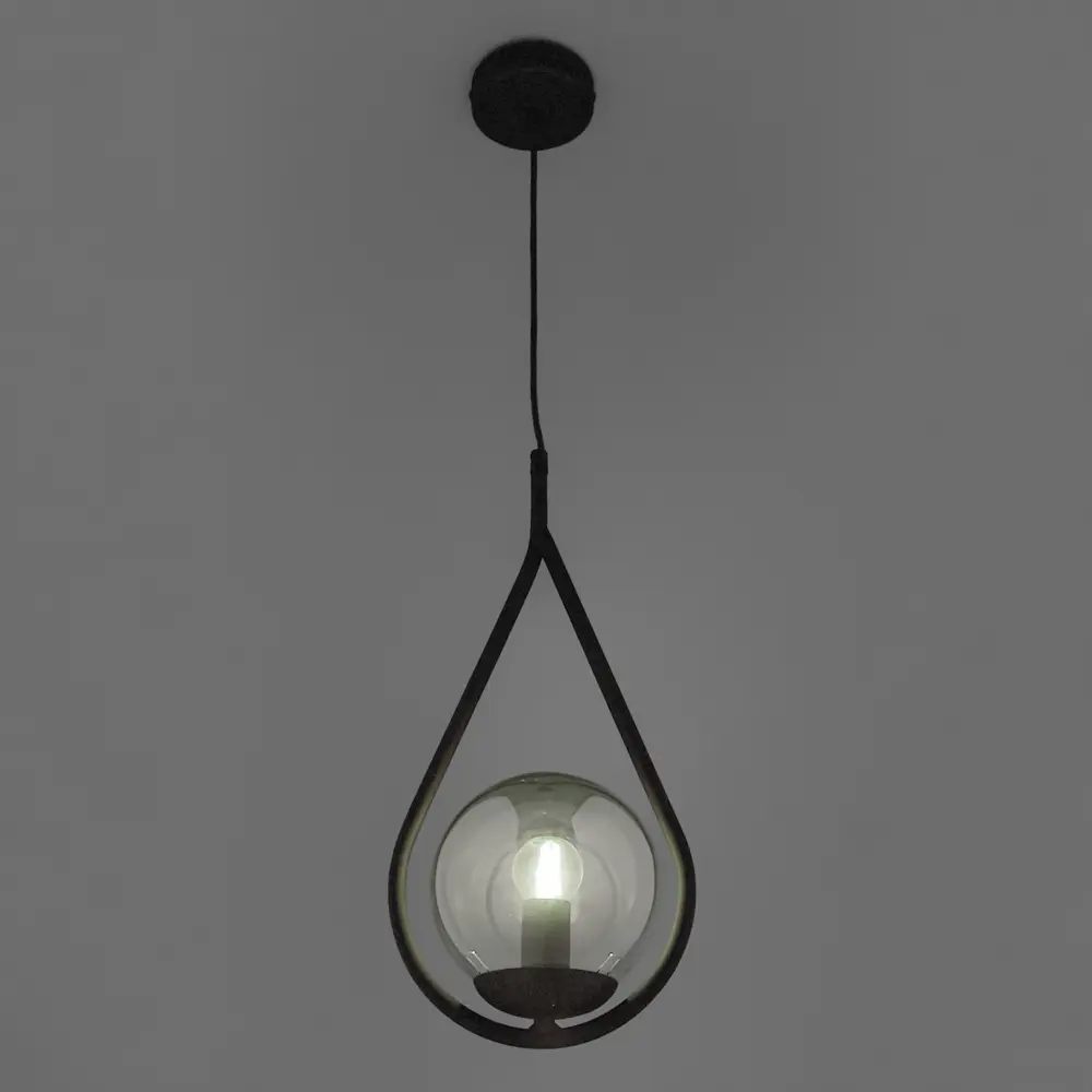 Подвесной светильник Vitaluce Мандолина 1 лампа 3м² Е14 цвет черный матовый STLM-2053202 - Вид №1