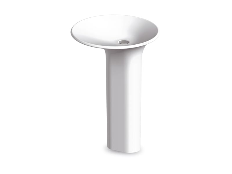 Круглая отдельно стоящая раковина из Cristalplant® Zucchetti ARCH-00107923