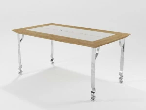 Barel Стол из массивного чугуна ручной ковки и дуба