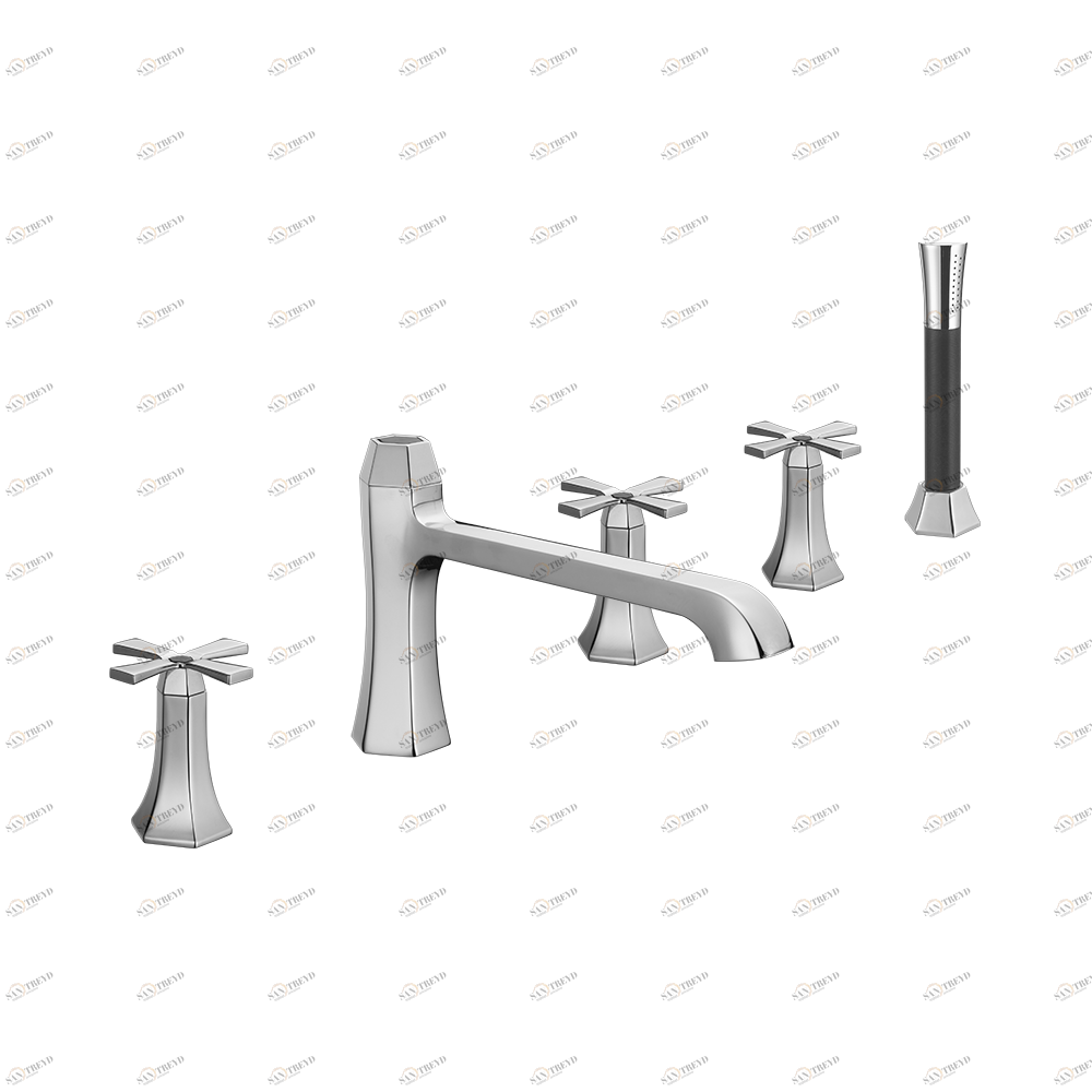 Смеситель на борт ванны с изливом, 5 отв Cisal CHERIE CX000260