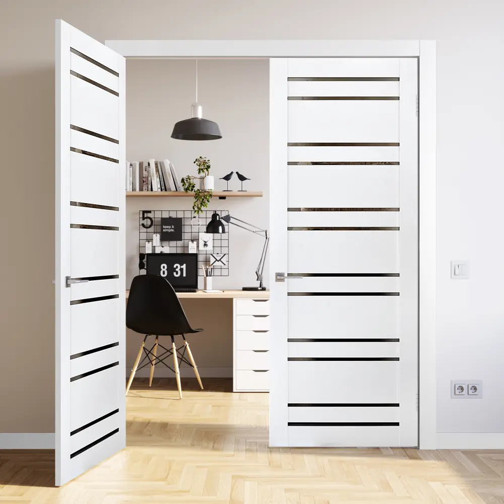 Межкомнатная дверь Artens Уна с закаленным стеклом и покрытием Hardflex 83859952 STLM-0045068 - Вид №7