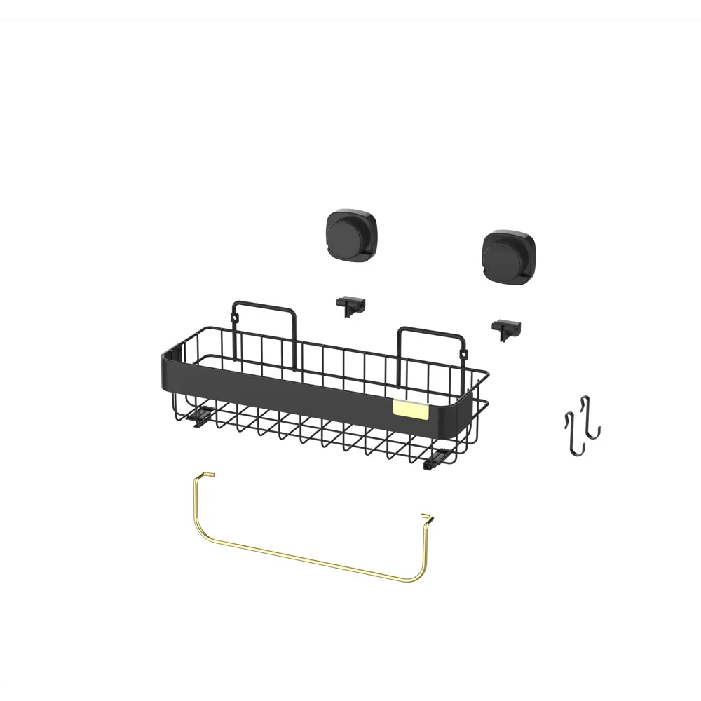 Полка для душа Iddis Soul LM004WC1Bi44 1 ярус цвет черный STLM-2114846 - Вид №1