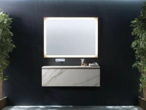 GAMADECOR Тумба под умывальник с зеркалом