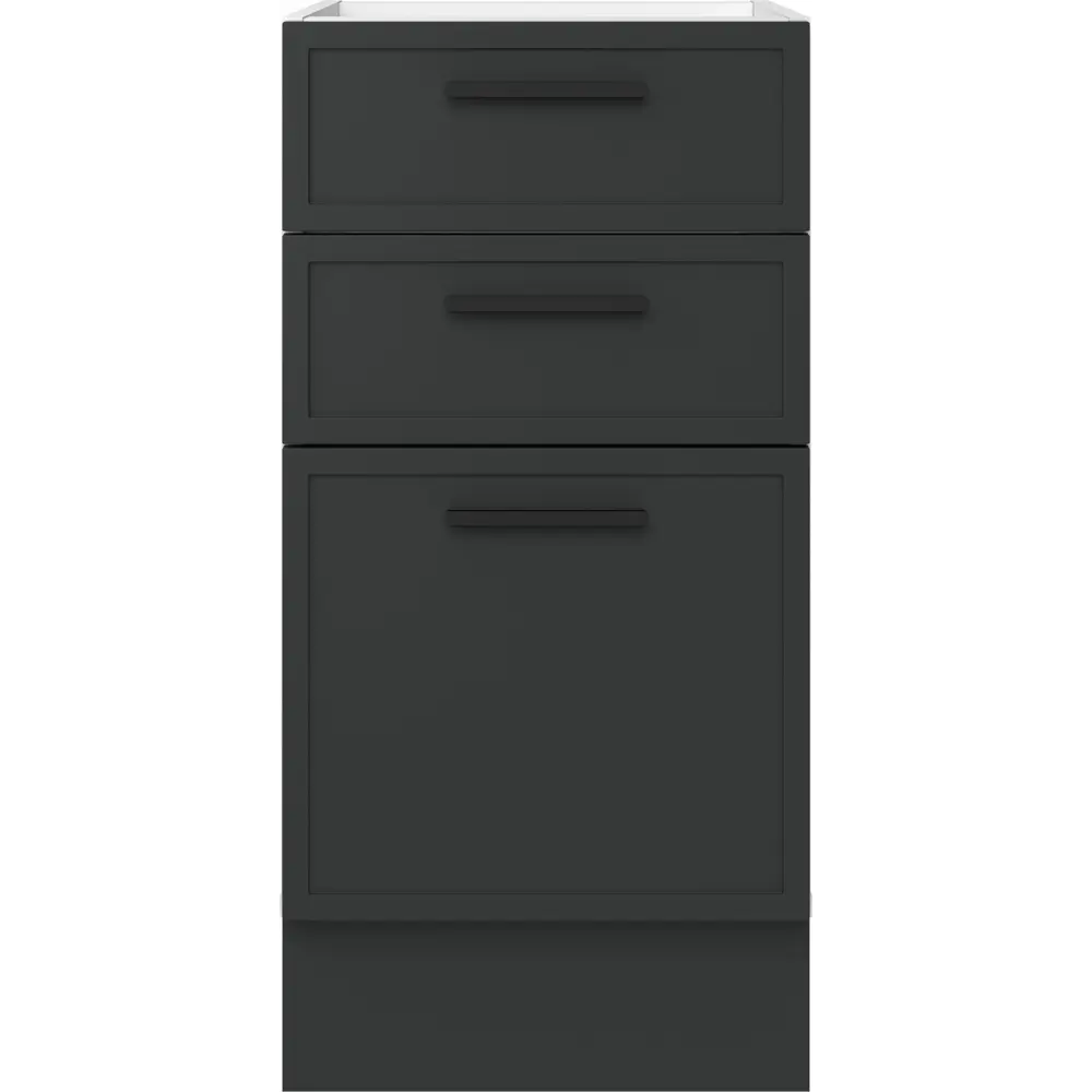 Напольный шкаф 3 ящика Hepo 40x82.5x58 см KONSENSA ЛДСП цвет серый Неро STLM-2101076 - Вид №5